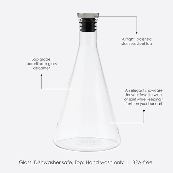 NEW Ethan+Ashe Wine Whiskey Lab Decanter Bartending Tool - Picture 2 of 12